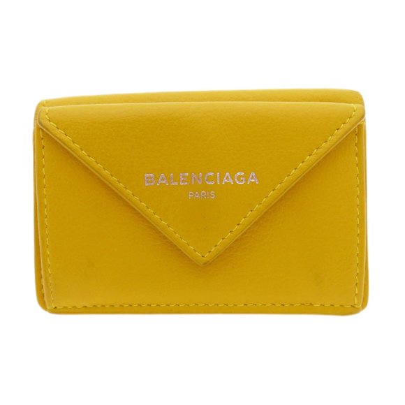 Balenciaga 391446 Compact Wallet Paper Bi-fold Calfskin Women's BALENCIAGA - Picture 1 of 10